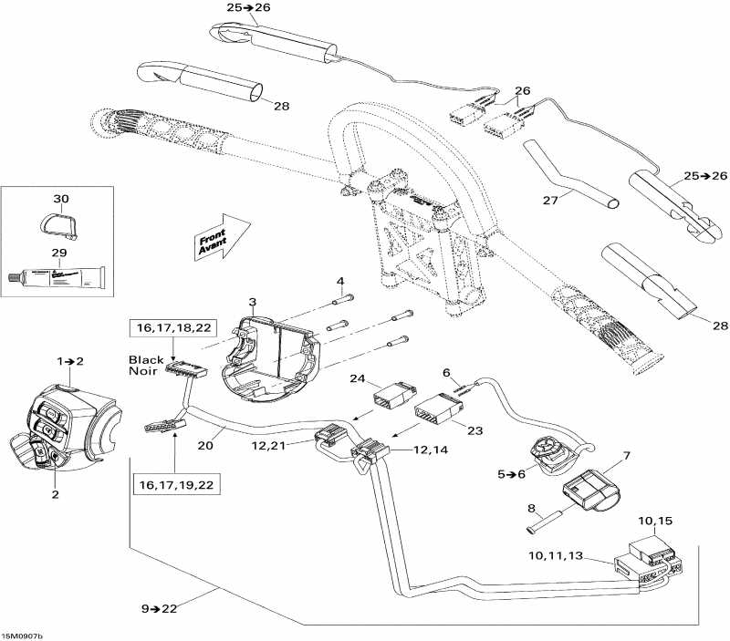    MX Z Renegade X 800R Power T.E.K., 2009 - Steering Wiring Harness 800r Renegade X