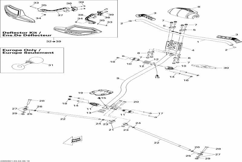 snowmobile Skidoo - Steering
