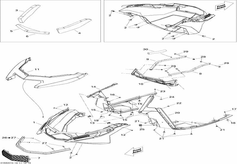 Skidoo MX Z TNT 1200 4-TEC, 2009 - Bottom Pan