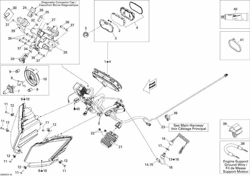 snowmobile Ski Doo  MX Z TNT 1200 4-TEC, 2009 - Electrical System Tnt