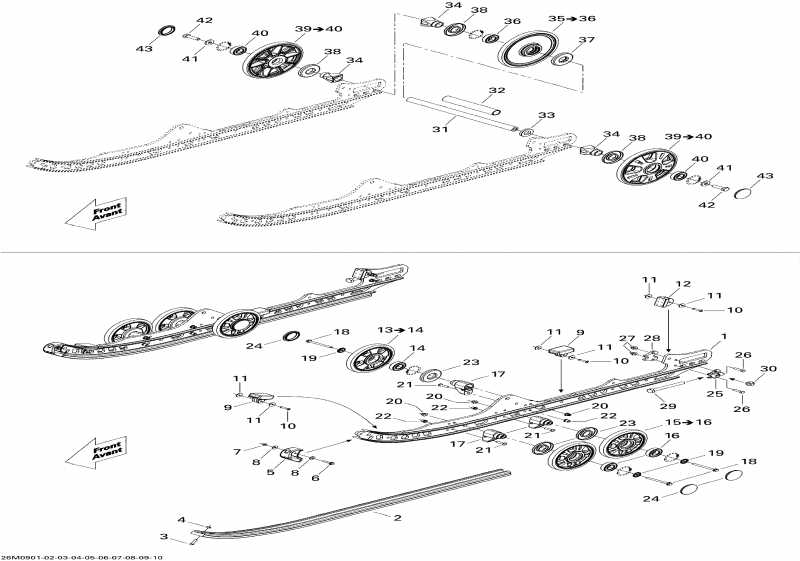 ��������  MX Z Trail, 2009 ������ - Rear Suspension