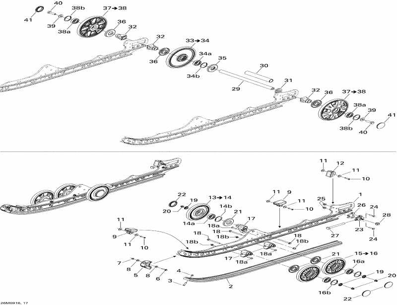 snowmobile Skidoo - Rear Suspension X