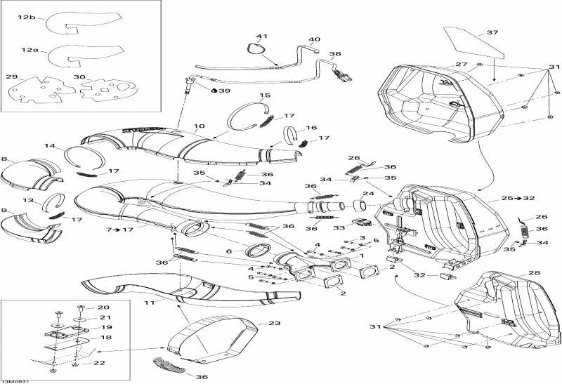 MX Z X 600RS, 2009  - Exhaust System