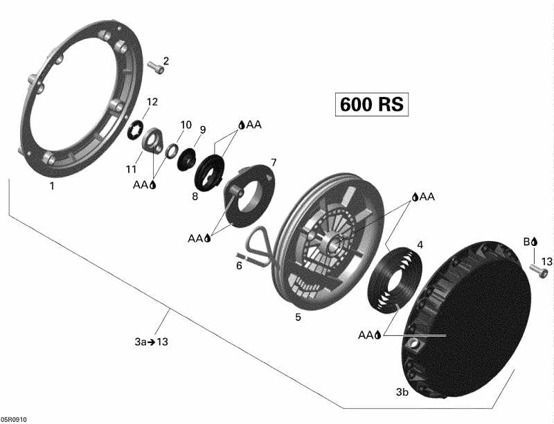  MX Z X 600RS, 2009 - Rewind Starter