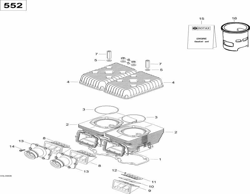  Skidoo Skandic SUV, 2009 - Cylinder And Cylinder Head