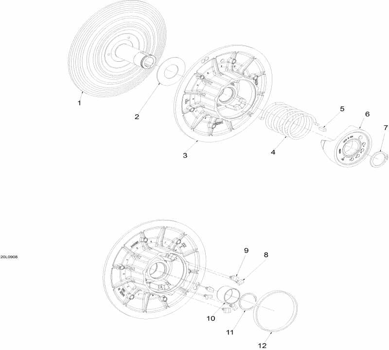  Skidoo Skandic SUV, 2009 - Driven Pulley