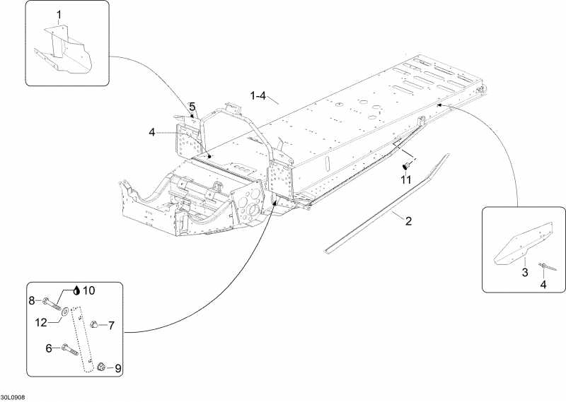 snowmobile Skidoo Skandic SUV, 2009  - Frame