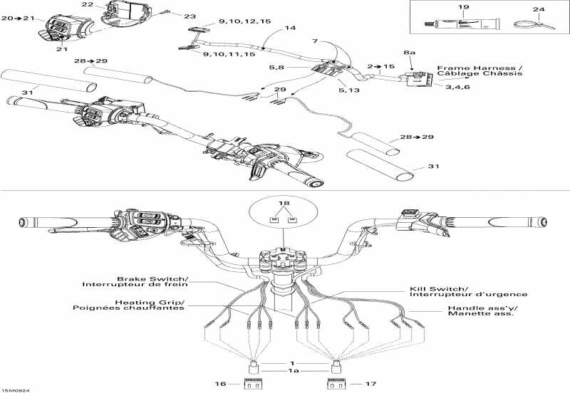  BRP SkiDoo Skandic Tundra, 2009  - Steering Wiring Harness