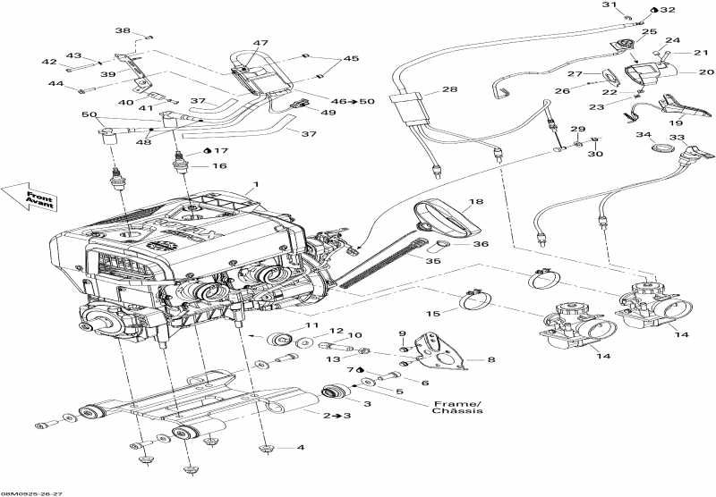  Ski-doo Skandic Tundra LT 550F, 2009  - Engine And Engine Support