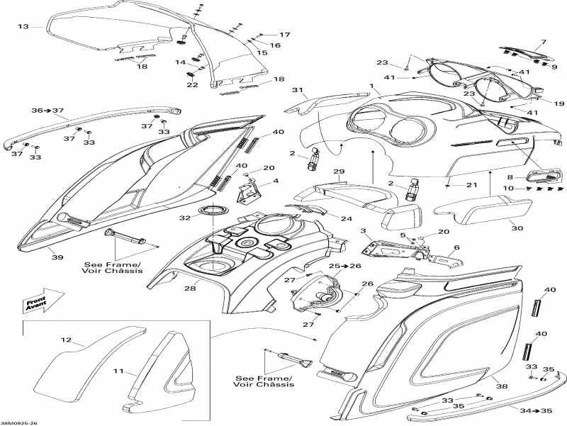  Ski-doo Skandic Tundra LT 550F, 2009 - Hood