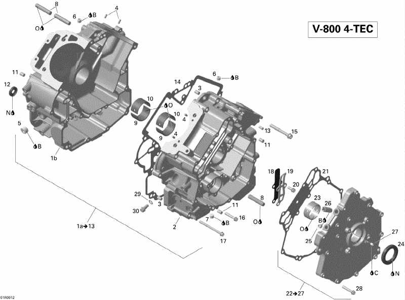 Skidoo Skandic Tundra LT V800 4-TEC, 2009 ������ - Crankcase