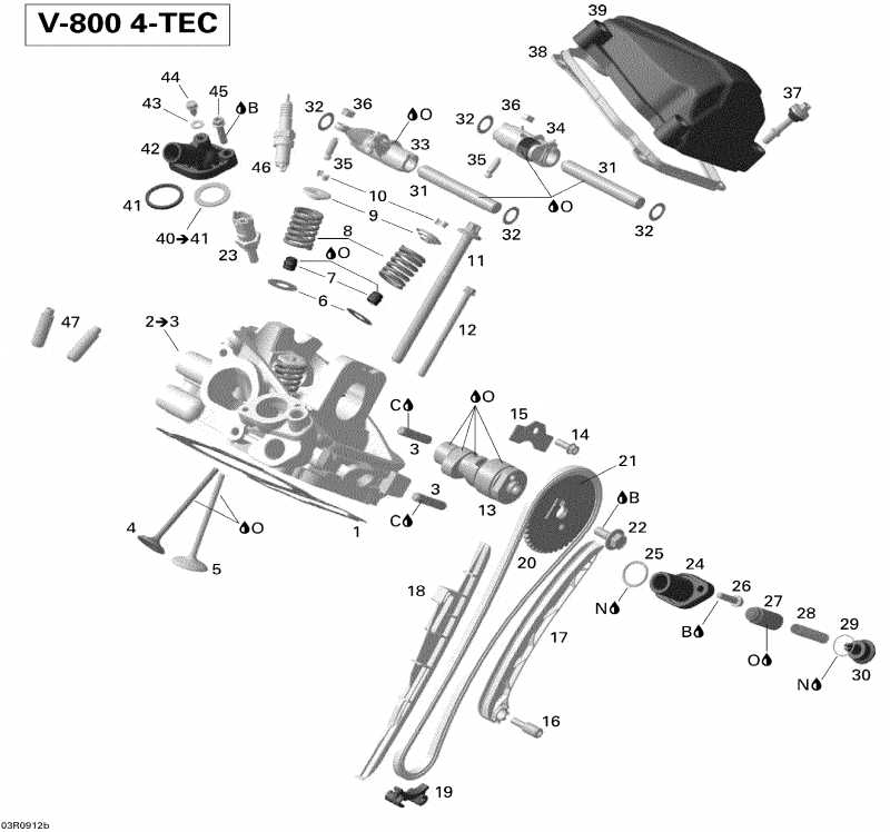    Skandic Tundra LT V800 4-TEC, 2009 - Cylinder Head, Rear