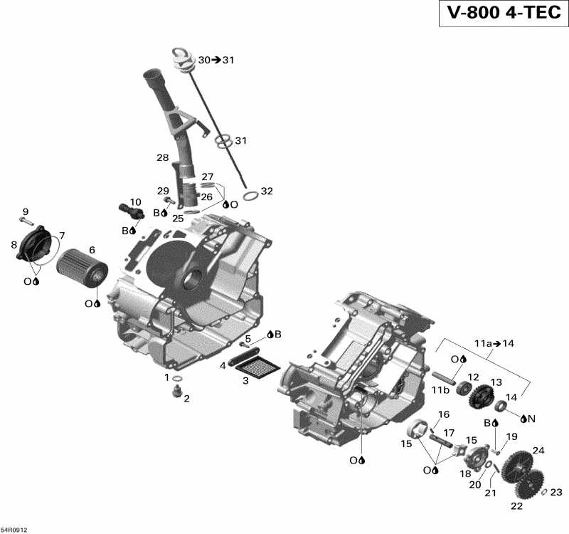 ��������  ����������� Skandic Tundra LT V800 4-TEC, 2009 - Engine Lubrication