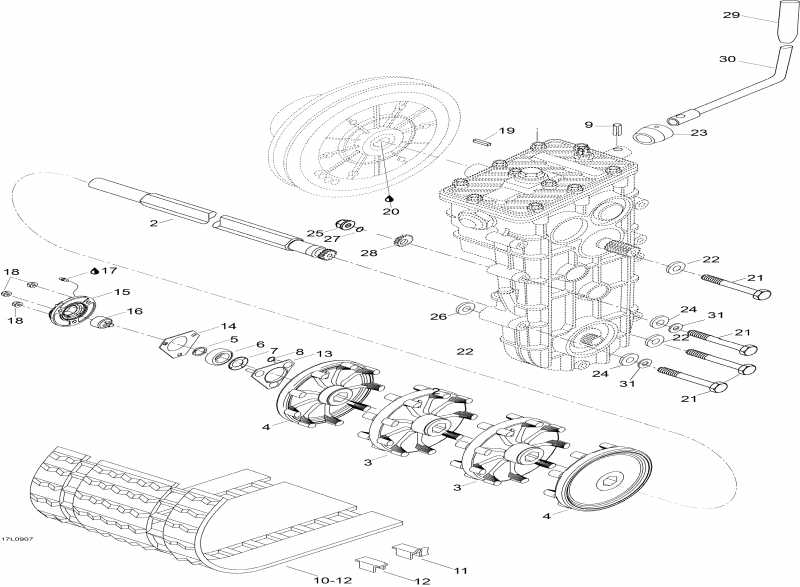   Skandic WT 550F, 2009  - Drive System