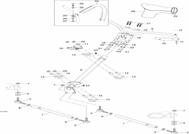  BRP SkiDoo Skandic WT 550F, 2009  - Steering