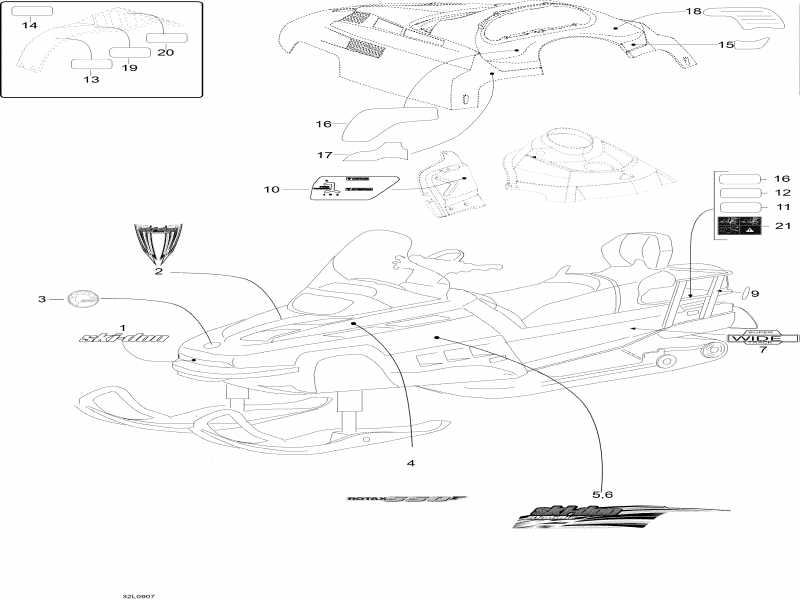 BRP SkiDoo Skandic WT 550F, 2009 - Decals