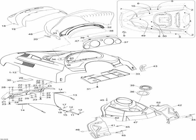 snowmobile  Skandic WT 600, 2009 - Hood