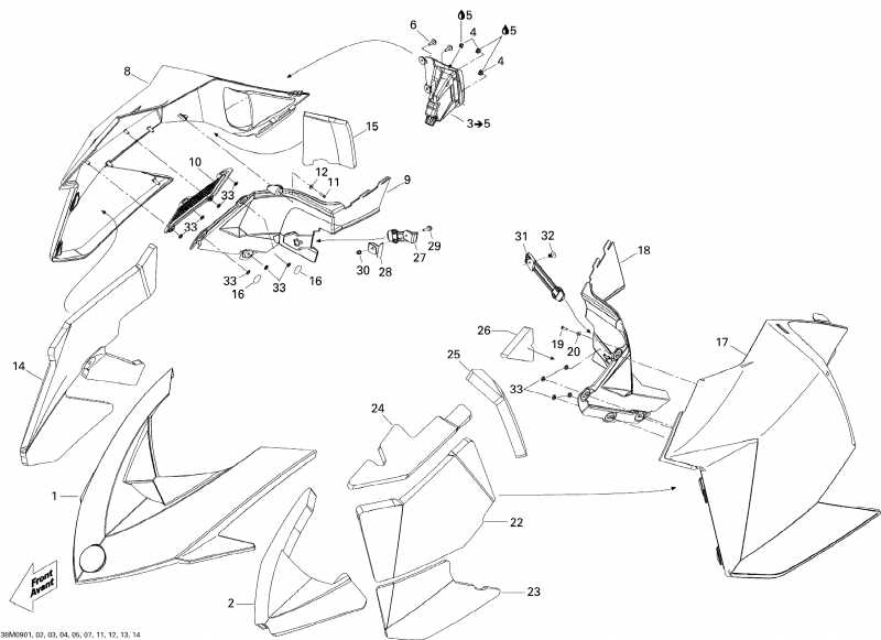 snowmobile Ski Doo Summit 50TH Anniversary, 2009 - Hood