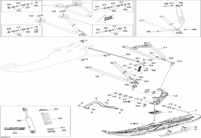  Ski Doo - Front Suspension And Ski 600ho