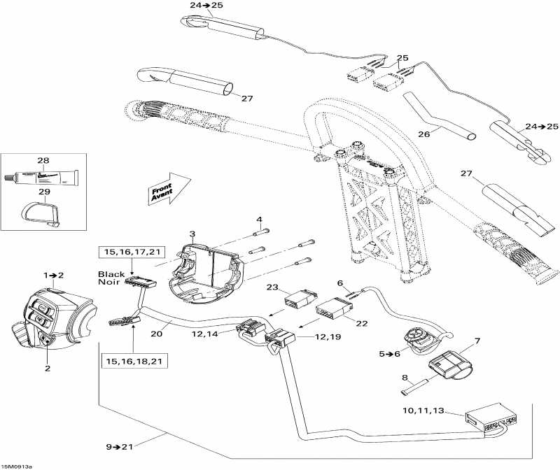 ��������  ������ Summit Everest 800R Power T.E.K., 2009 - Steering Wiring Harness 500ss, 800r