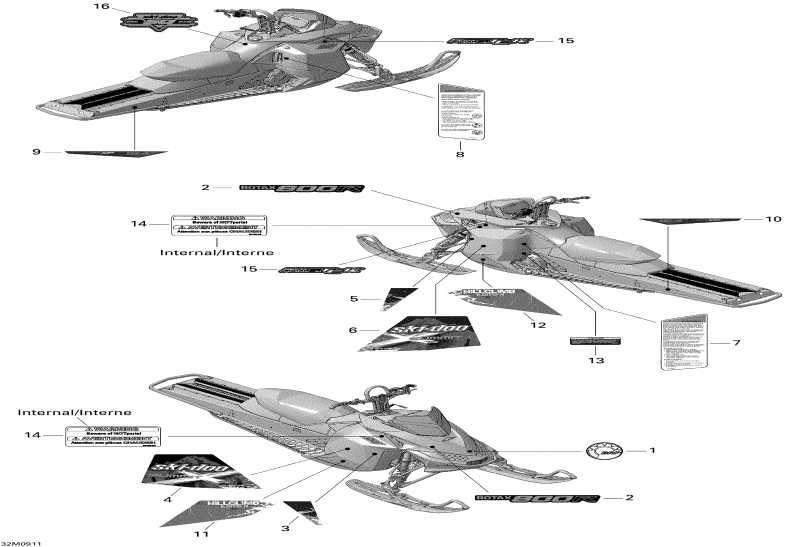  Ski-doo Summit HillClimb Edition, 2009  - Decals