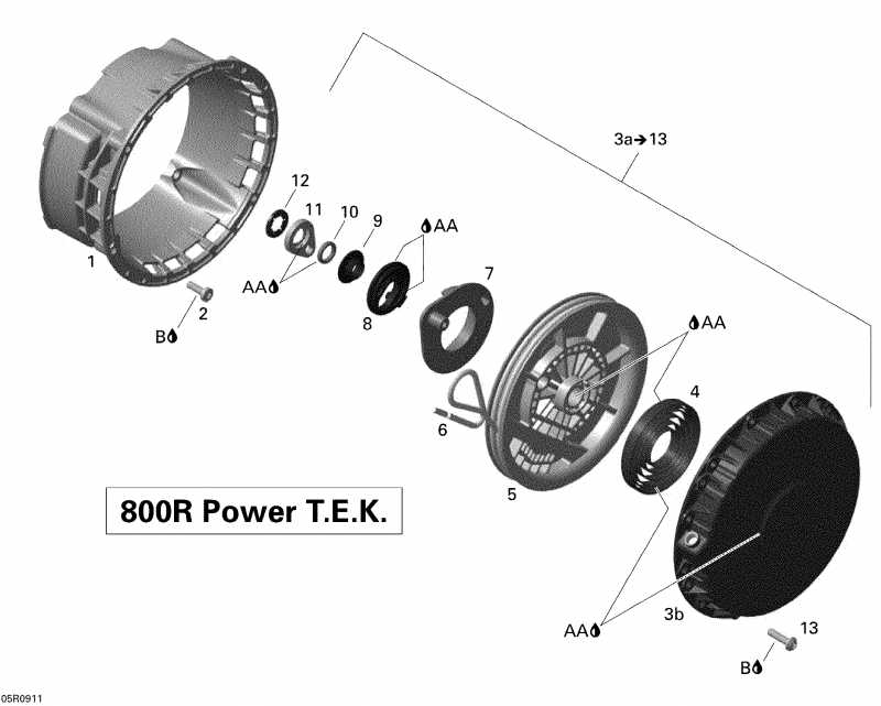   Summit X 800R Power T.E.K., 2009  - Rewind Starter