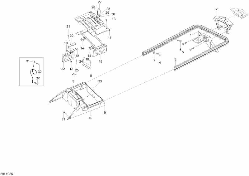 Skidoo Expedition TUV 1200 REV-XU, 2010  - Luggage Rack