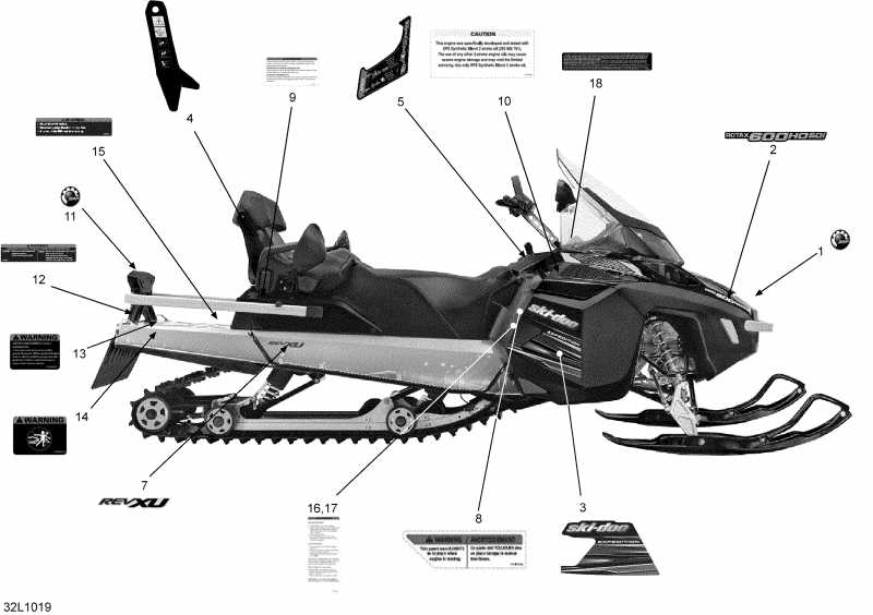 SKIDOO  Expedition TUV 600HO SDI XU, 2010 - Decals