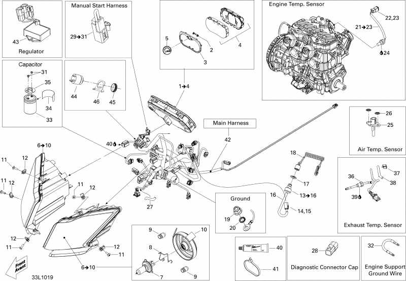 snowmobile Skidoo Expedition TUV 600HO SDI XU, 2010  - Electrical System