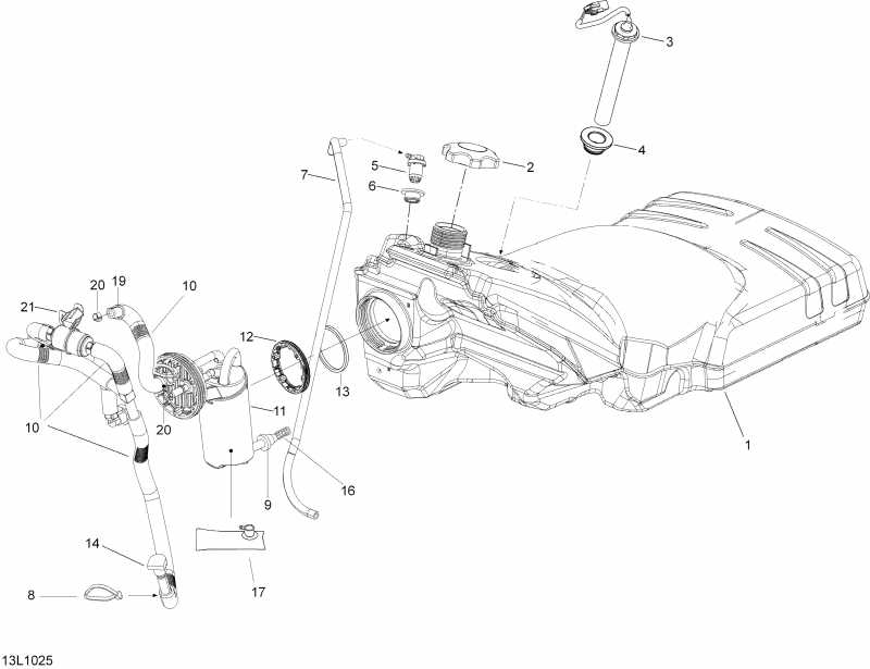 snowmobile Skidoo  Expedition TUV SE 1200 REV-XU, 2010 - Fuel System