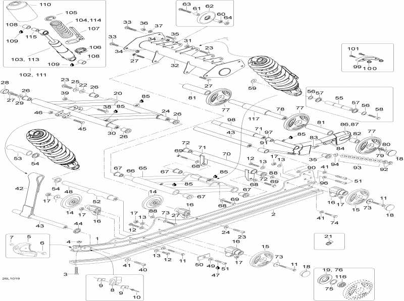 snowmobile Skidoo  Expedition TUV SE 600HO SDI XU, 2010 - Rear Suspension