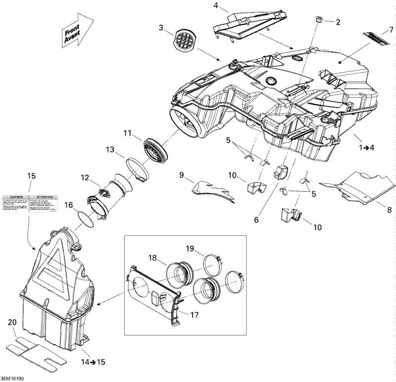 Ski Doo Grand-Touring LE 600HO ETEC, 2010 ������ - Air Intake System 600ho Etec