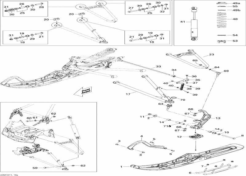 Ski Doo - Front Suspension And Ski Le 600ho Etec, North America