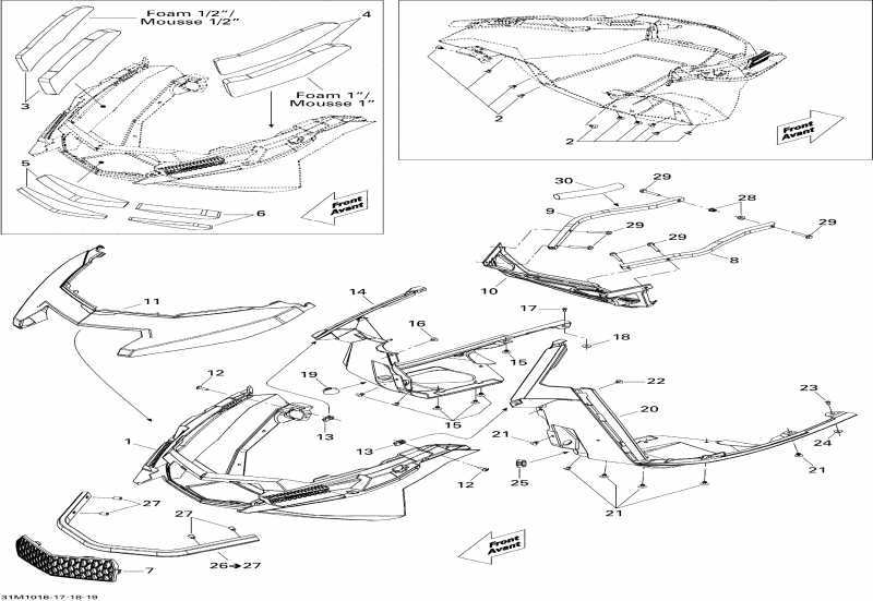 snowmobile SKIDOO Grand-Touring LE 600HO ETEC, 2010 - Bottom Pan Le 600ho Etec