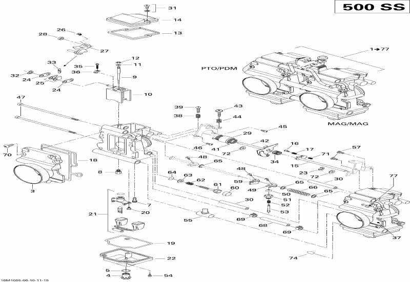  Skidoo Grand-Touring Sport 600, 2010  - Carburetor