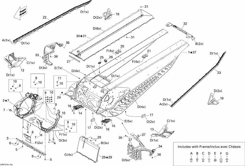 snowmobile Skidoo - Frame Gsx Le