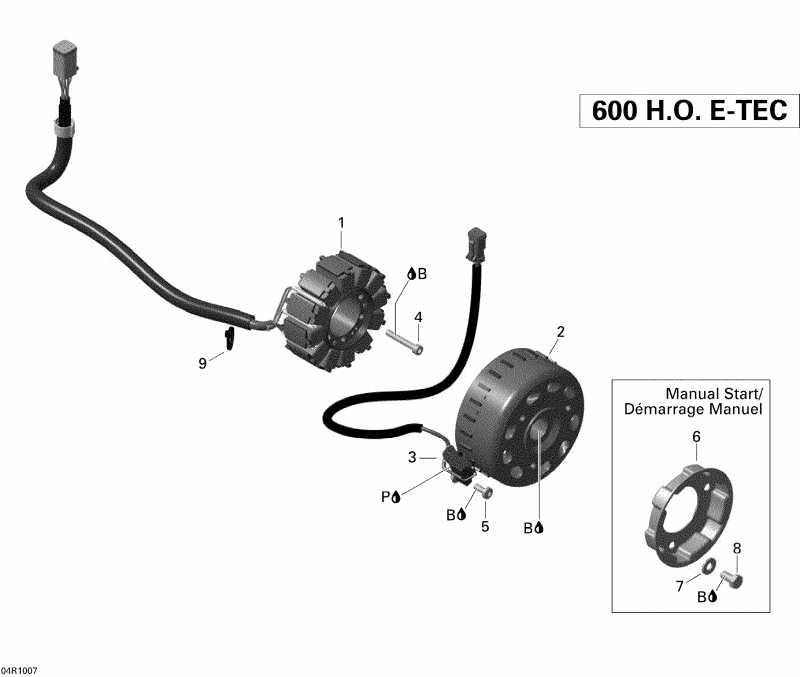 snowmobile ski-doo GSX LE 600HO ETEC, 2010  - Magneto