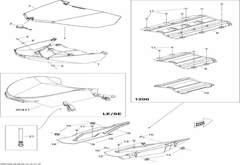 snowmobile ski-doo  GSX SE 1200, 2010 - Luggage Rack 1200 Se