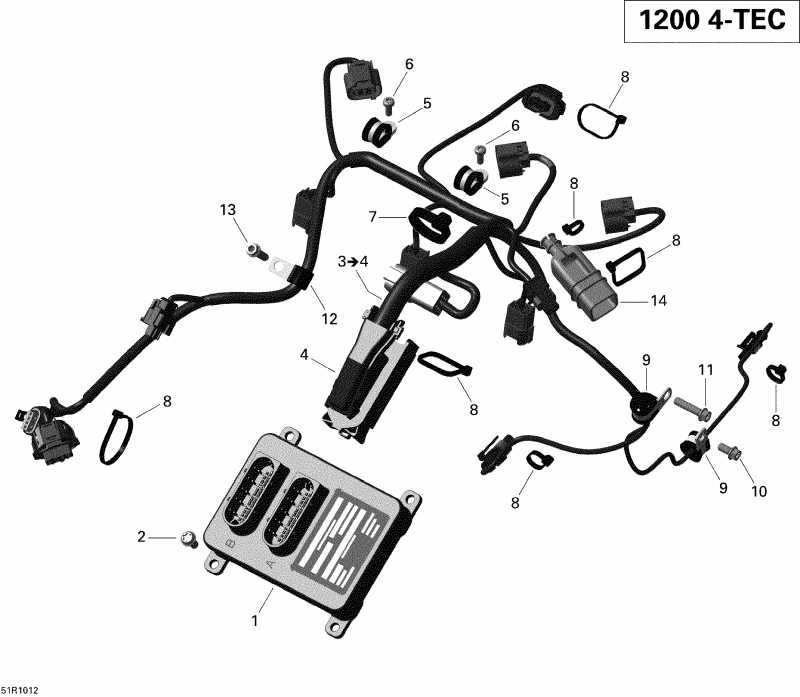  SkiDoo  GSX SE 1200, 2010 - Engine Harness And Electronic Module