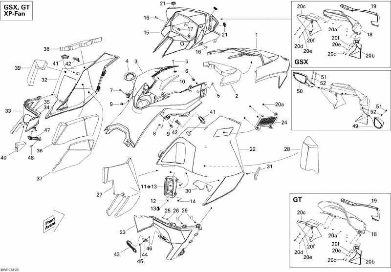 �������� Skidoo GSX Sport 550F, 2010 - Hood