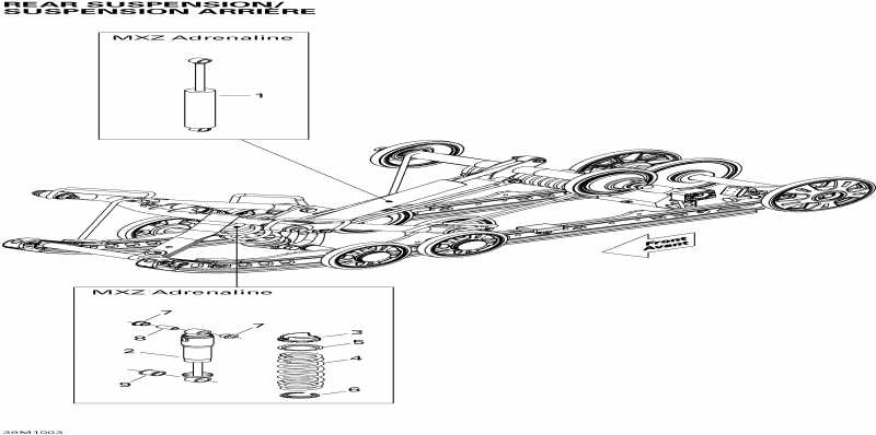  Skidoo  MX Z Adrenaline 600HO ETEC, 2010 - Rear Suspension Shocks