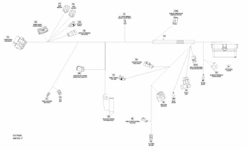 snowmobile   MX Z TNT 1200, 2010 - Electrical Harness 1200