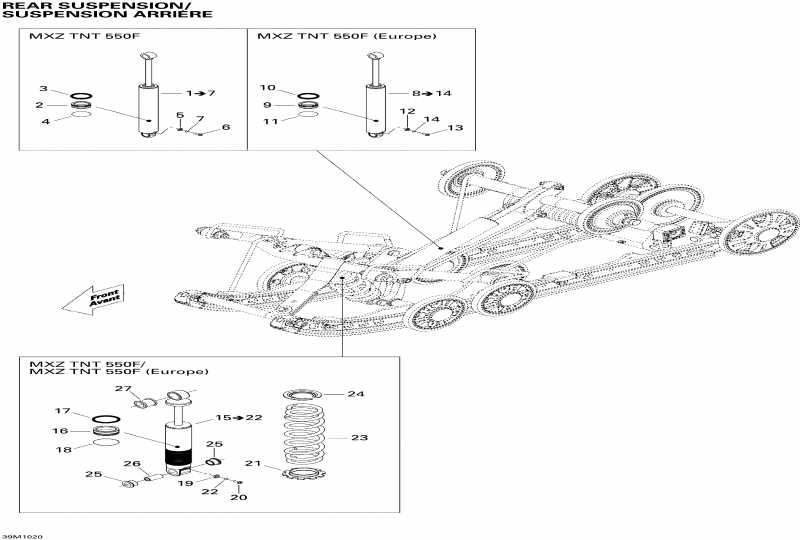 snowmobile ski-doo  MX Z TNT 550F, 2010 -   Shocks