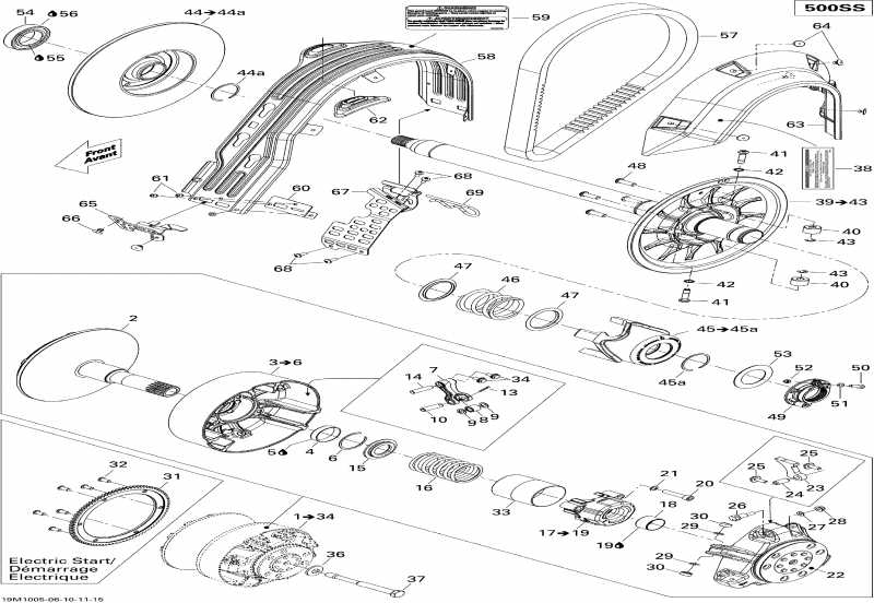 snowmobile  MX Z TNT 600, 2010  - Pulley System