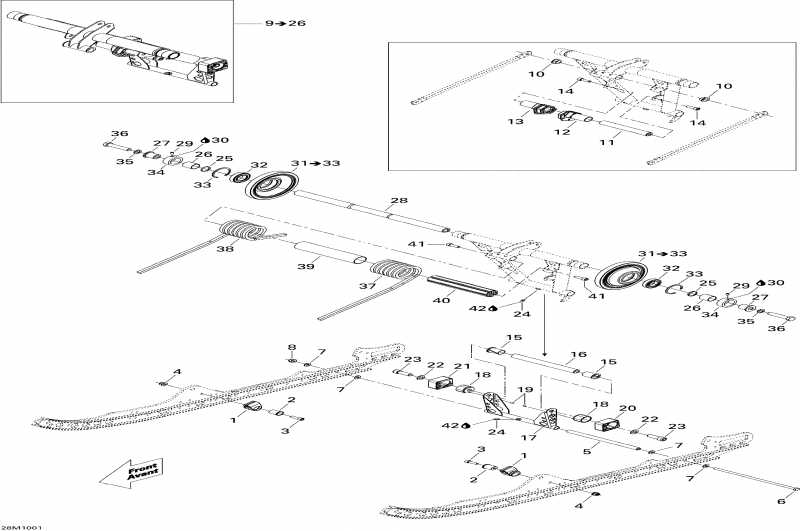 snowmobile Ski Doo  MX Z X-RS 600HO ETEC, 2010 - Rear Arm