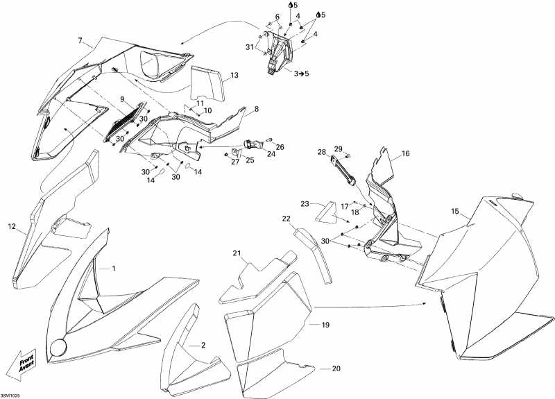  BRP  MX Z X 600RS, 2010 - Hood