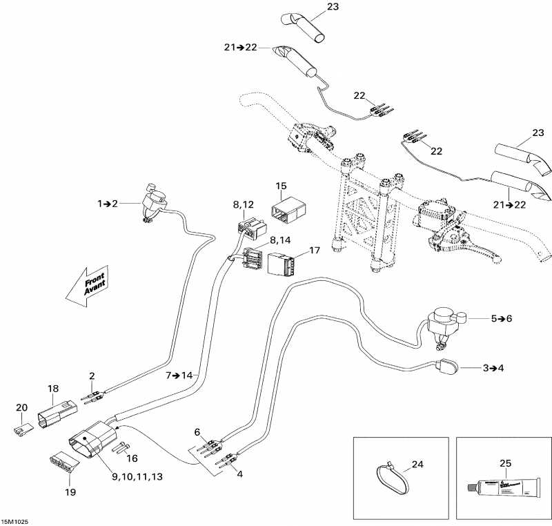   MX Z X 600RS, 2010  - Steering Wiring Harness