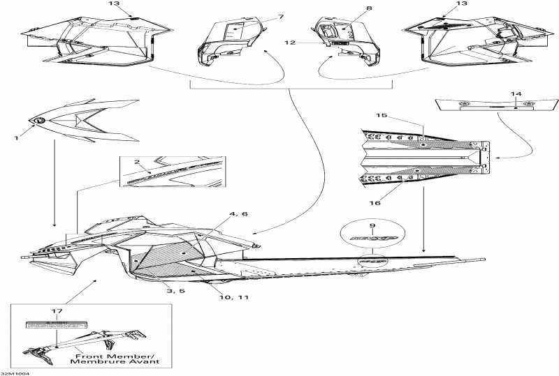 snowmobile Ski-doo MX Z X 800R ETEC, 2010 - Decals