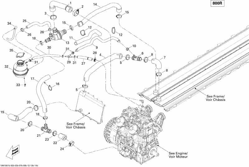 Skidoo MX Z X 800R PTEK, 2010  - Cooling System 800r