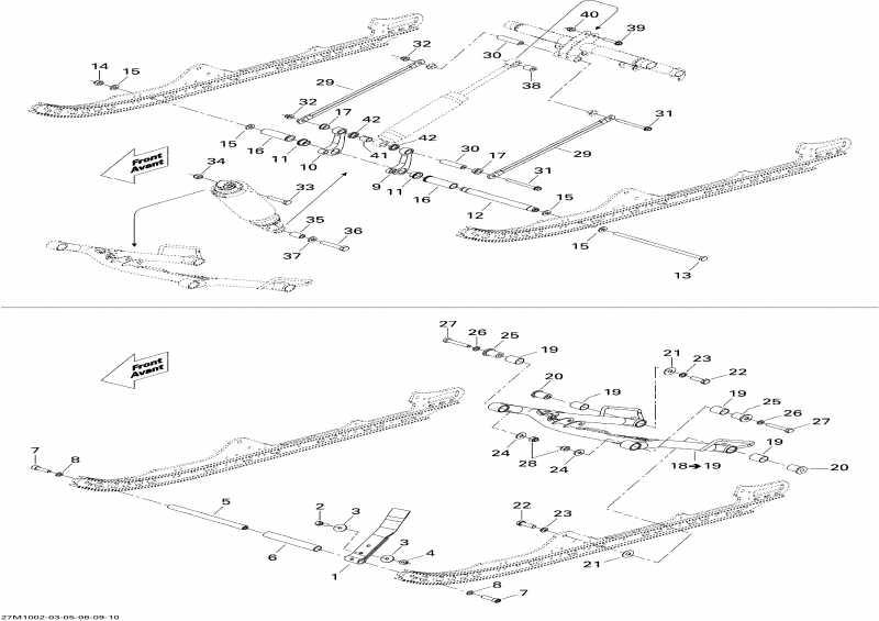 snowmobile Ski Doo MX Z X 800R PTEK, 2010 - Front Arm